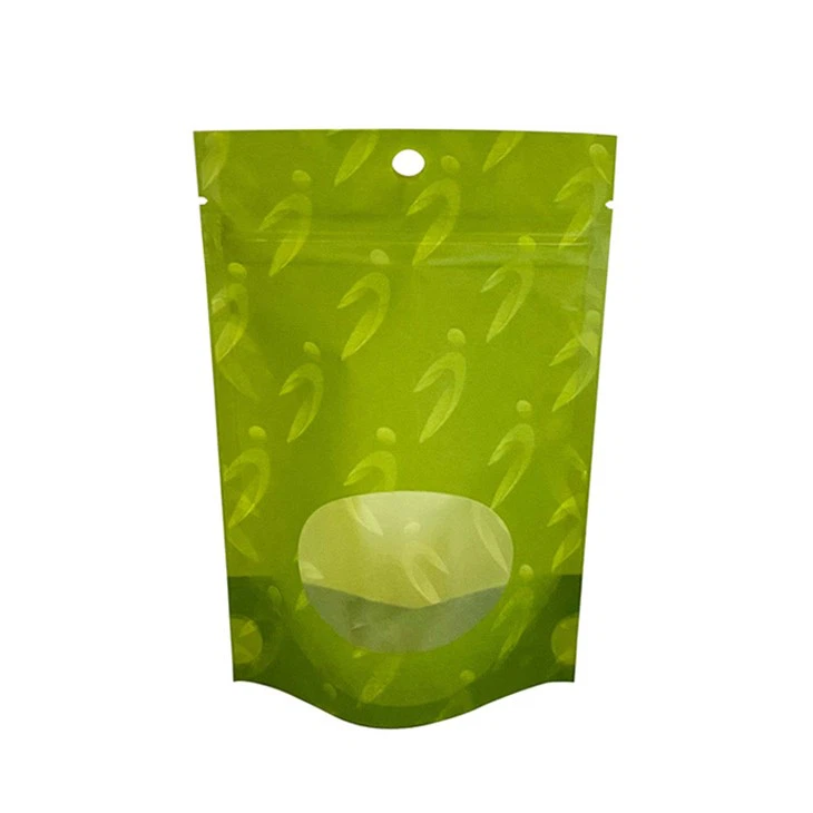 Custom Glossy Oval Window Original Food Stand Up Doypack Pouches factory